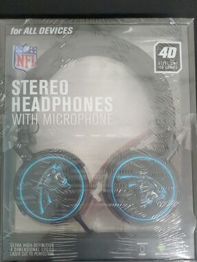 NFL Carolina Panthers Stereo Headphones